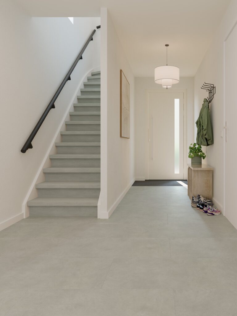 Br.10.10.4 Solid Concrete Grey Rechthoek Tegel Hal
