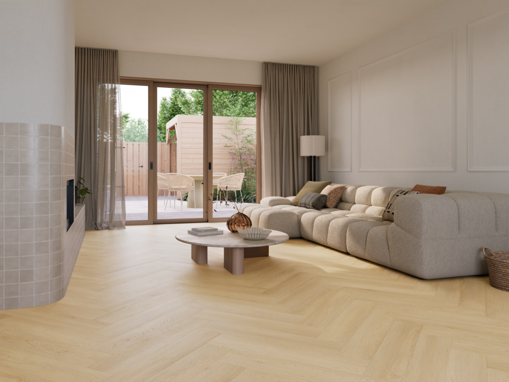 V.10.20.1 Select Oak Sand Visgraat Woonkamer